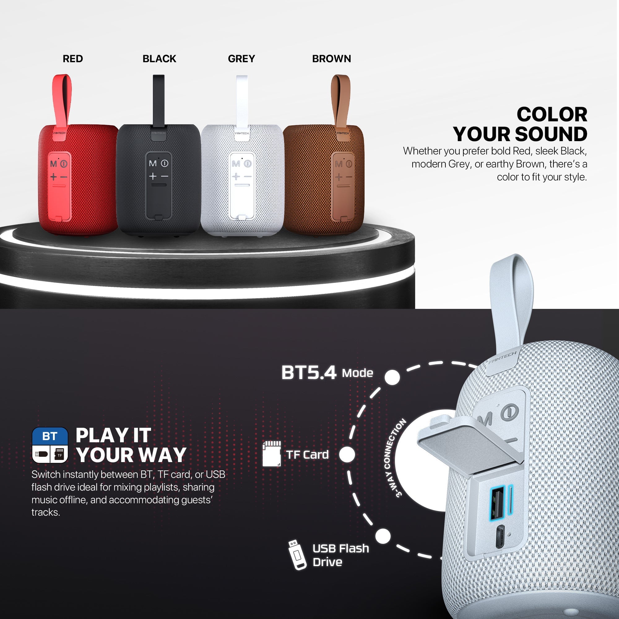 Fantech speaker for audio playback