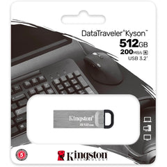 Kingston DataTraveler Kyson 512GB High Performance USB 3.2 Metal Flash Drive