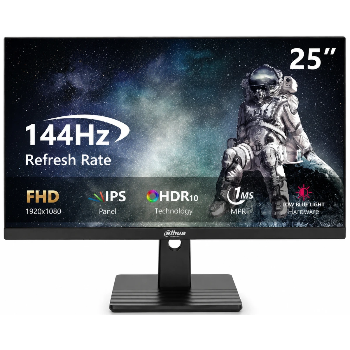 DAHUA LM25-B221B 25” IPS Full HD up to 144Hz 1ms 99% sRGB Ultra-Narrow Bezel w/ Display Port & HDMI Interface , Black