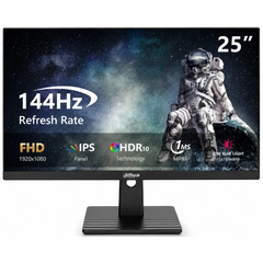 DAHUA LM25-B221B 25” IPS Full HD up to 144Hz 1ms 99% sRGB Ultra-Narrow Bezel w/ Display Port & HDMI Interface , Black