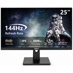 DAHUA LM25-B221B 25” IPS Full HD up to 144Hz 1ms 99% sRGB Ultra-Narrow Bezel w/ Display Port & HDMI Interface , Black