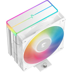 DeepCool AG400 WH ARGB V2 CPU Cooler, 2100 RPM Fan Speed, 75.89 CFM Fan Airflow, Hydro Bearing Type,Balanced Bidireional Heat Pipe Technology, White