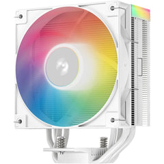 DeepCool AG400 WH ARGB V2 CPU Cooler, 2100 RPM Fan Speed, 75.89 CFM Fan Airflow, Hydro Bearing Type,Balanced Bidireional Heat Pipe Technology, White
