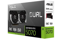 ASUS Dual GeForce RTX™ 5070 OC Edition 12GB GDDR7 Graphics Card (PCIe® 5.0, 12GB GDDR7, HDMI®/DP 2.1, 2.5-Slot, Axial-tech Fans, Dual BIOS)