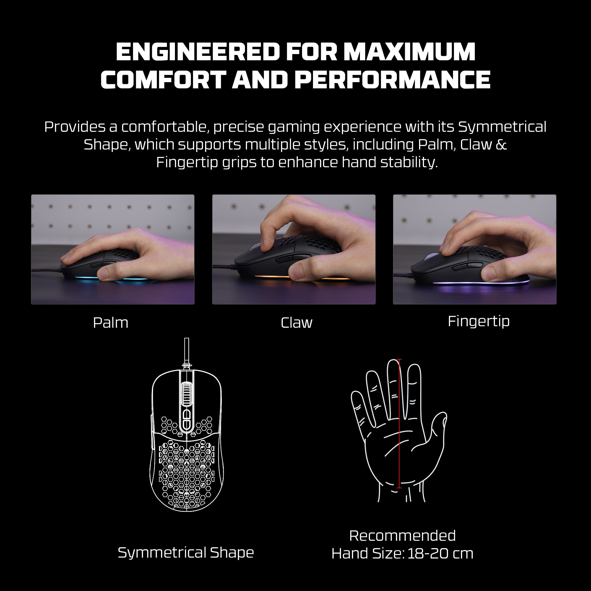 Fantech RGB gaming mouse for computer setup