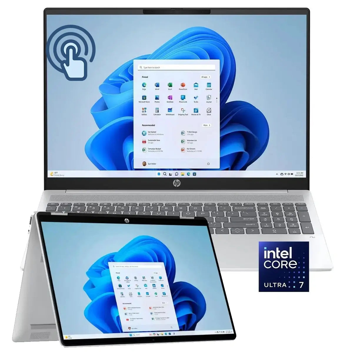 Hp Omnibook 5 2 In 1 Ai Business Laptop 16 Inch Fhd+ 2k Multitouch Screen Ips Intel Core Ultra 7 255u Processor