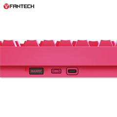 Fantech Mk921 Maxfit8 Qmk Wireless Mechanical Gaming Keyboard Pink (3 Mode Connection)