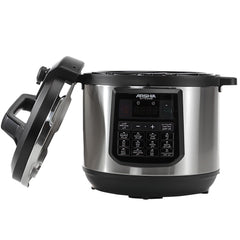 Arshia Digital Pressure Cooker, 8Lit, 1200Watts, Black & Steel - EP135-3176