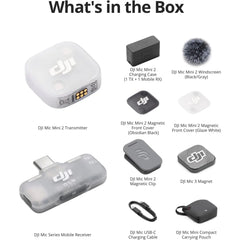 DJI MIC MINI 2 (1 TX + 1 MOBILE RX + CHARGING CASE) WIRELESS MICROPHONE