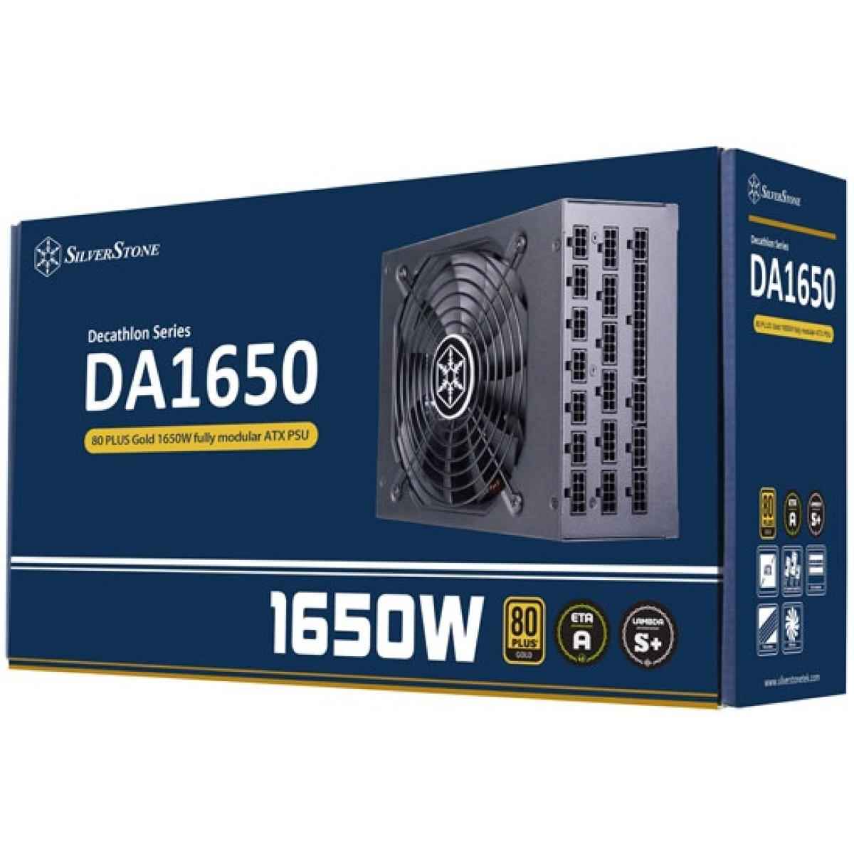 SilverStone DA1650 Gold 1650W ATX 80 Plus Gold Full Modular Heavy Duty & High Performance Power Supply | SST-DA1650-G |