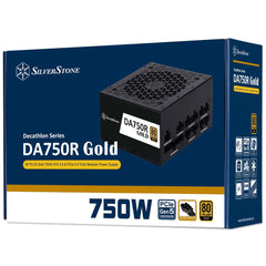 SilverStone DA750R Gold 750W (ATX 3.1) PCIE 5.1 (12V-2x6) 80 Plus Gold Full Modular - High Performance Power Supply | SST-DA750R-GMA (Black) |