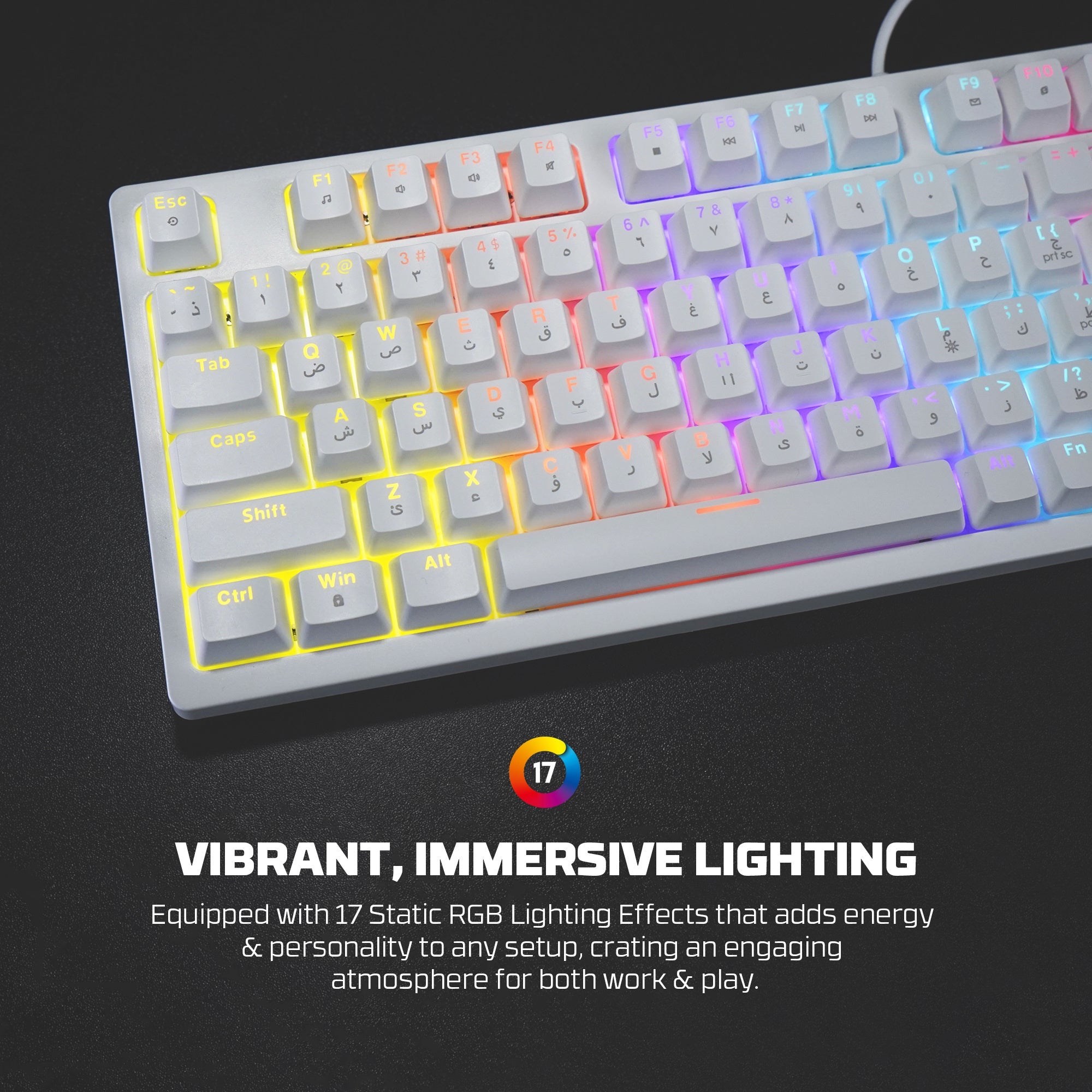 Fantech RGB mechanical gaming keyboard for computer setup