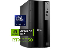 Dell Pro Tower QCT1250 Desktop PC, Intel® Core™ Ultra 7 265U 5.3GHz Series 2, NVIDIA GeForce RTX 3050 6GB, 16GB (Customized) DDR5, 512 SSD, w/ Dell Wired Keyboard & Mouse KB216 + MS116
