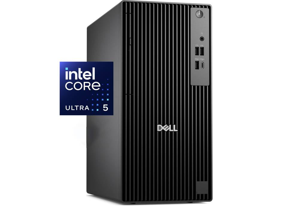 Dell Pro Tower QCT1250 Desktop PC, Intel® Core™ Ultra 5 235 4.9GHz Series 2, 8GB DDR5, 512 SSD, w/ Dell Wired Keyboard & Mouse KB216 + MS116