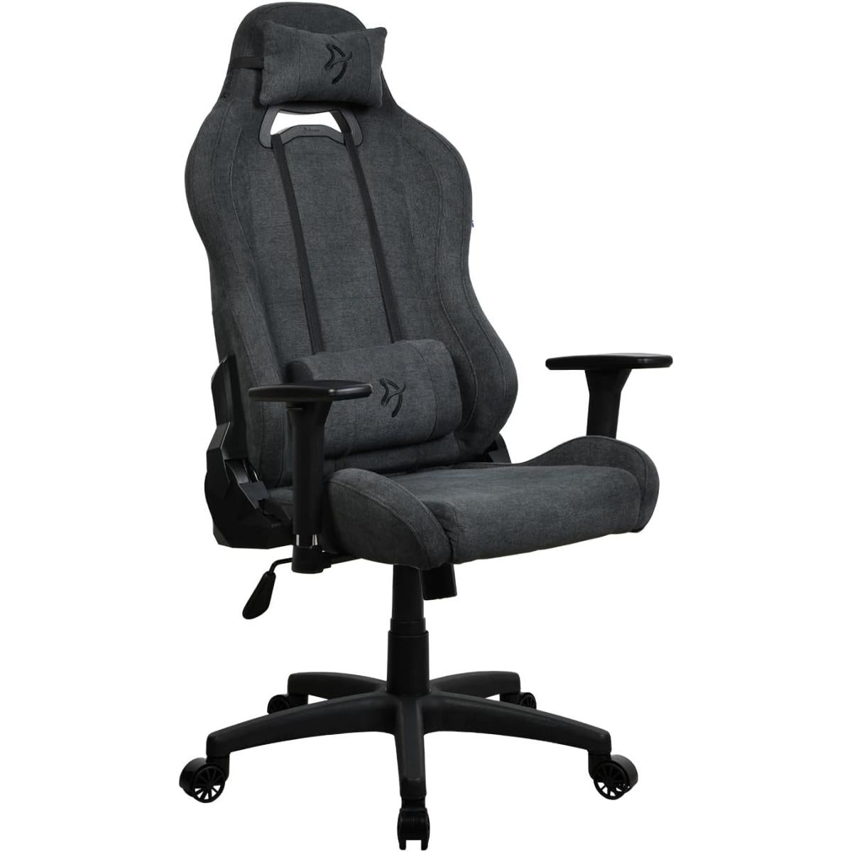 Arozzi Torretta Soft Fabric (2023) Soft Pleasant & Durable Ergonomic Design 3d Armrest 2 Adjustable Height Supportive Pillows & Adjustable Height Dark Grey Arozzi Torretta Soft Fabric (2023) Soft Pleasant & Durable Ergonomic Design 3d Armrest 2 Adjustable Height Supportive Pillows & Adjustable Height Dark Grey