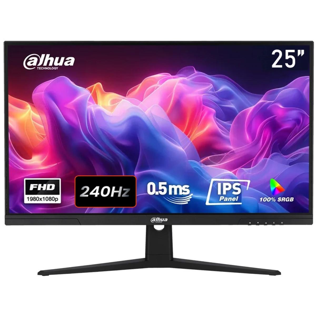 DAHUA LM25-E241B 25” IPS Full HD up to 240Hz 0.5 ms HDR 10 Ultra-Thin 99% sRGB 350nits Adaptive Sync w/ Display Port & HDMI Interface , Black