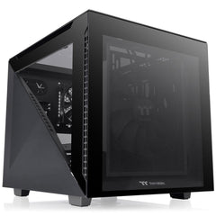 Thermaltake Divider 200 Air Micro-ATX Tempered Glass Computer Case - Black Edition