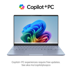 ASUS VivoBook S14 Super Light with Big Battery Core Ultra 7 256V Intel® AI Boost 16GB LPDDR5X 1TB SSD 14" 3K OLED 120Hz Laptop - Mist Blue