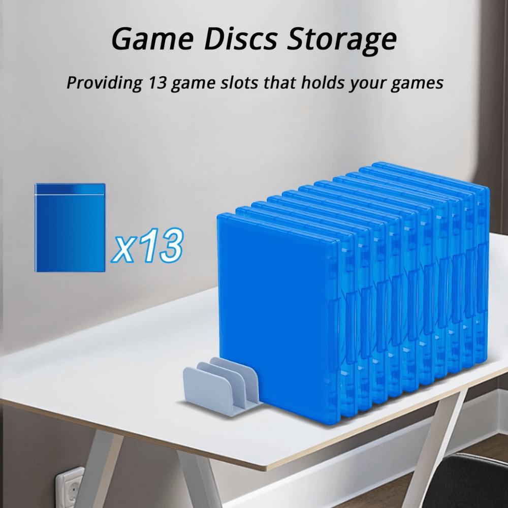 Dobe Headset Storage Set with Game Disc Rack for PS5 (TP5 - 2509) with gamepad