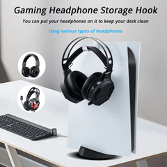 Dobe Headset Storage Set with Game Disc Rack for PS5 (TP5 - 2509) with gamepad