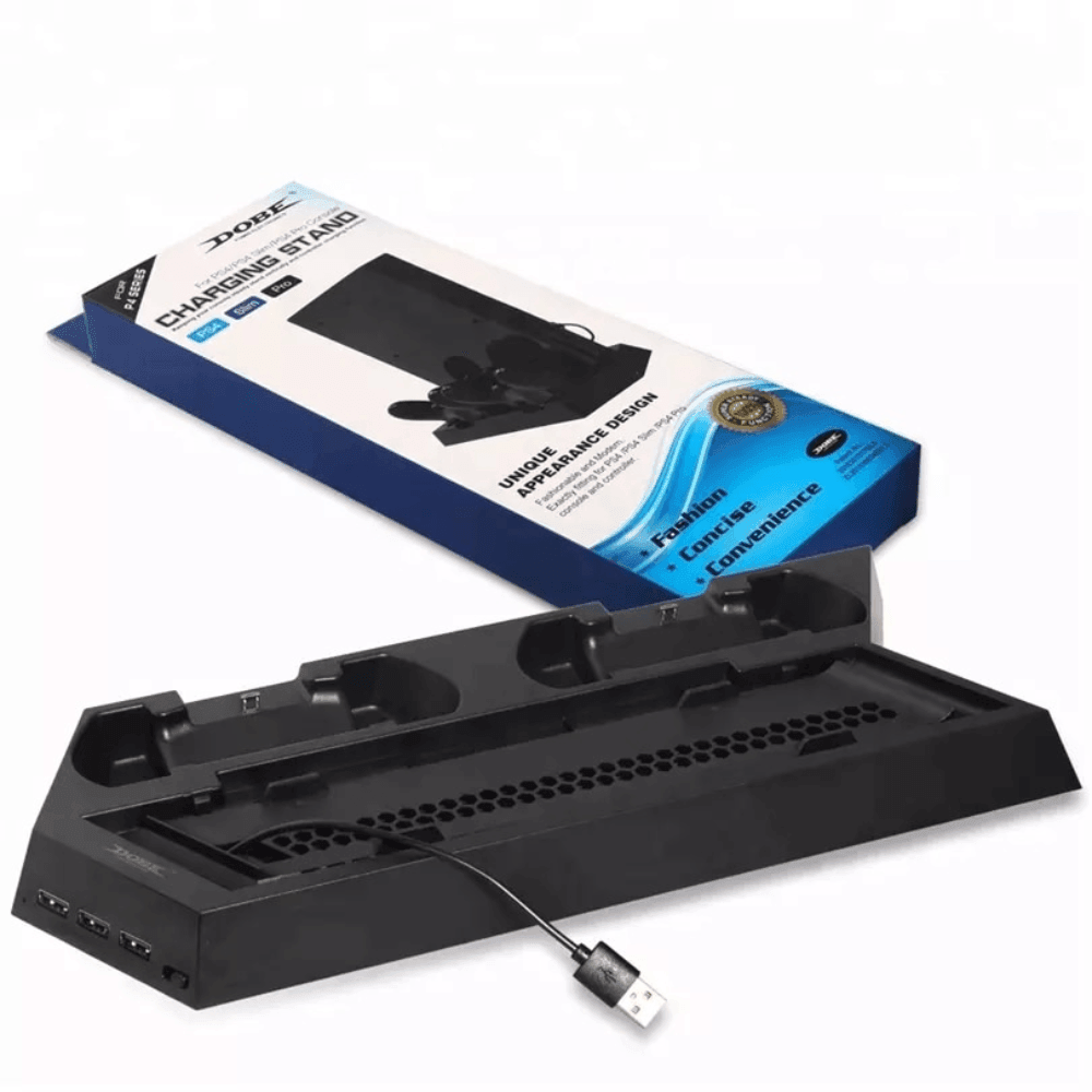Dobe Tp4-023b for Ps4 Slim Console Vertical Stand with Cooling Fan Dobe Tp4-023b for Ps4 Slim Console Vertical Stand with Cooling Fan
