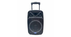 High-power Bluetooth speaker, portable sound column with stereo 3D surround and subwoofer, featuring outdoor LED color light and microphone
