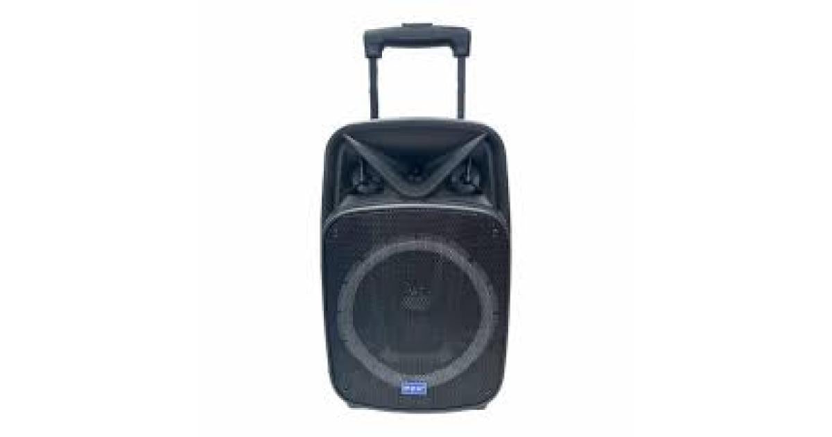 High-power Bluetooth speaker, portable sound column with stereo 3D surround and subwoofer, featuring outdoor LED color light and microphone