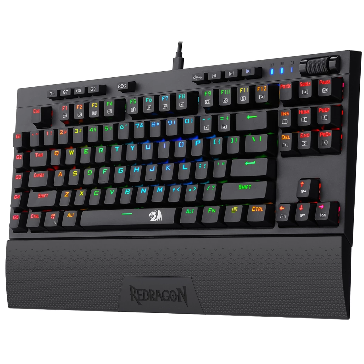 Redragon Broadsword K588 RGB Wired Mechanical Blue Switch Keyboard with RGB Back Lighting - Black