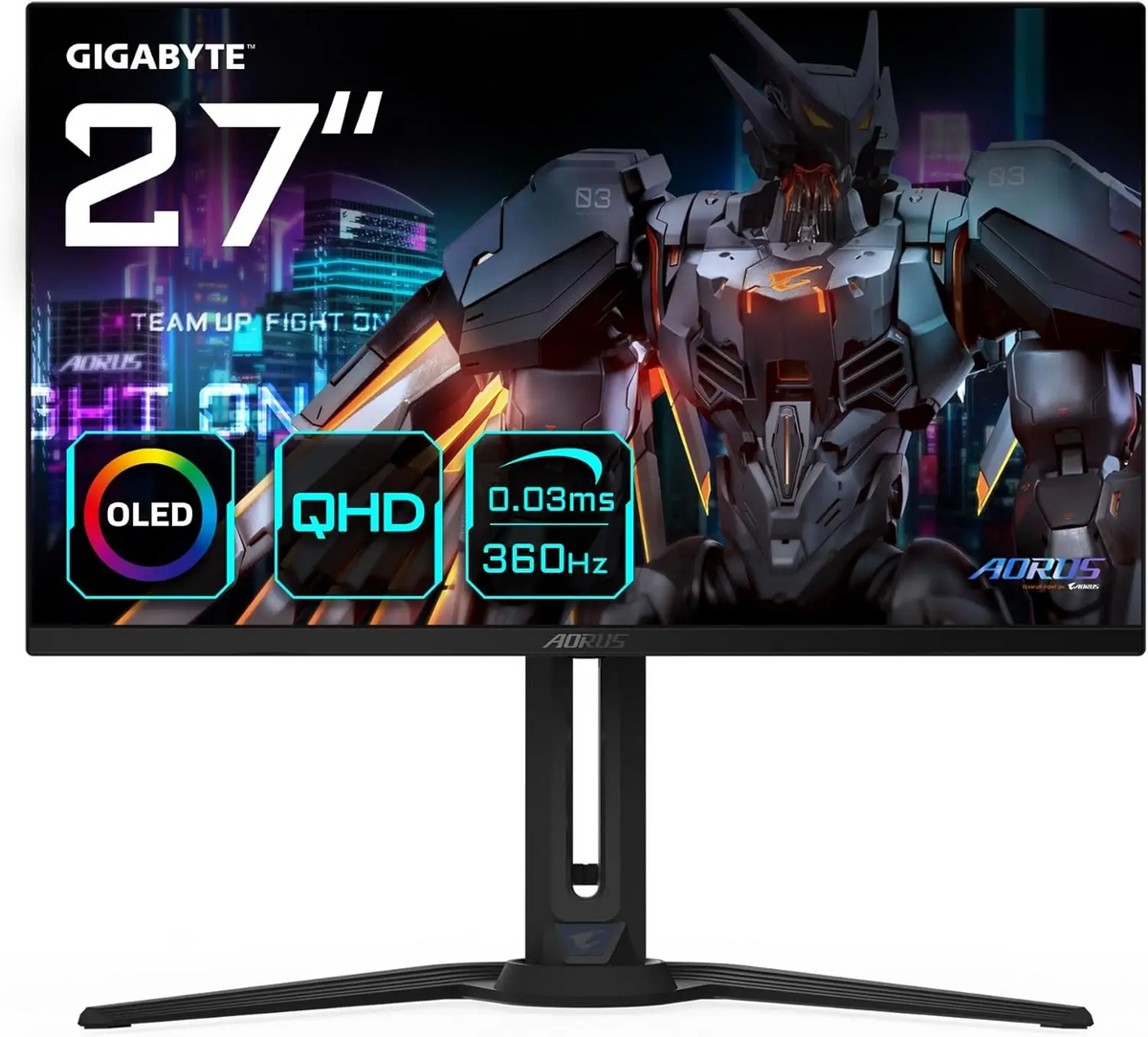 GIGABYTE AORUS FO27Q3 27" QD-OLED QHD 2K 360Hz 0.03ms Tactical Switch Night Visio Gaming Monitorn