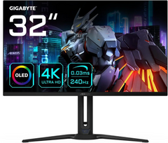 GIGABYTE AORUS FO32U2 32-inch QD-OLED UHD 4K 240Hz 0.03ms KVM GAMING MONITOR