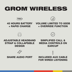 Skullcandy Grom Wireless Headphones - Black