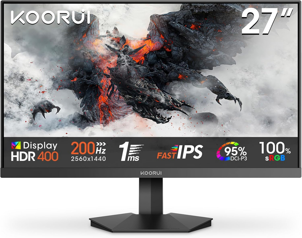 KOORUI 27" G2721P QHD 200Hz 1ms IPS Gaming Monitor