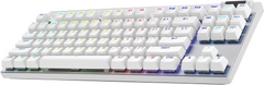 Logitech G PRO X 60 LIGHTSPEED Wireless Ultra Compact TKL 60% Mechanical LIGHTSYNC RGB Dual-Shot PBT Keycaps GX Optical Tactile Switches - White