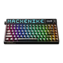 Machenike KT84 Mechanical Keyboard – 84-Key Wireless/Wired Gateron G Pro 2.0 White Switches Hot-Swappable Smart Screen – Black