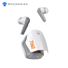 Machenike TH60 TWS Wireless Earphones – Bluetooth 5.4 4-Mic ENC Noise Cancelling Dual Sound Effects (Gaming/Music) Fast Charging 7+ Hours Battery Life