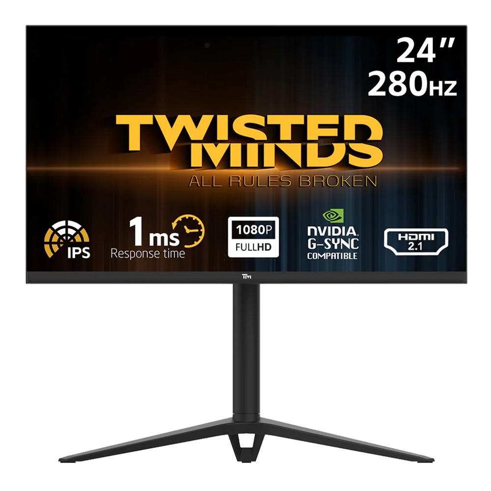 Twisted Minds 24" FHD IPS 280Hz HDMI 2.1 Gaming Monitor - Black