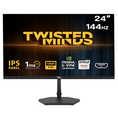 Twisted Minds ECO Series 24" FHD IPS Gaming Monitor – 144Hz, 1ms, HDMI 2.1 & DP 1.4
