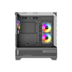 Twisted Minds DarkPulse Tempered Glass Mid Tower Gaming Case (3 ARGB Fans Included) - Black