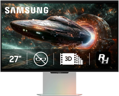 Samsung Odyssey 3D (FG900) 27" 4K 165Hz IPS HDR10+ HDMI 2.1 Eye-Tracking Cameras(Mercury Silver) Flat Monitor