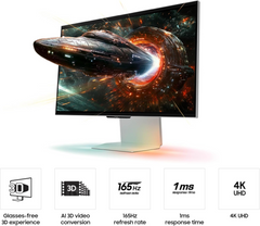 Samsung Odyssey 3D (FG900) 27" 4K 165Hz IPS HDR10+ HDMI 2.1 Eye-Tracking Cameras(Mercury Silver) Flat Monitor