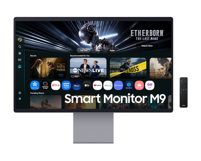 Samsung M9 (M902) Smart AI 32" OLED 4K QD-OLED 165Hz HDR10+ 4K Camera Pro Speakers (Eclipse Silver) Flat Monitor