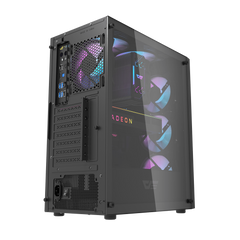 Darkflash DK350 ATX with 4 FANS PC Case - Black