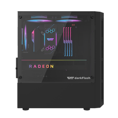Darkflash DK300M M-ATX with 3 FANS PC Case - Black
