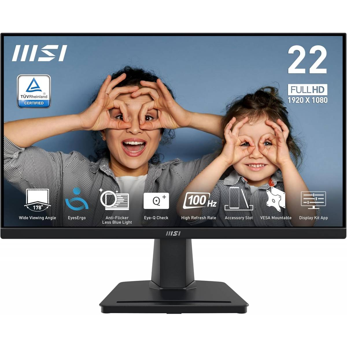 MSI PRO MP225V 22" VA FHD 100Hz Office Monitor - Black