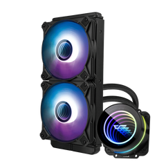 Darkflash Twister DX240 V2 240mm AIO ARGB Liquid CPU Cooler - Black