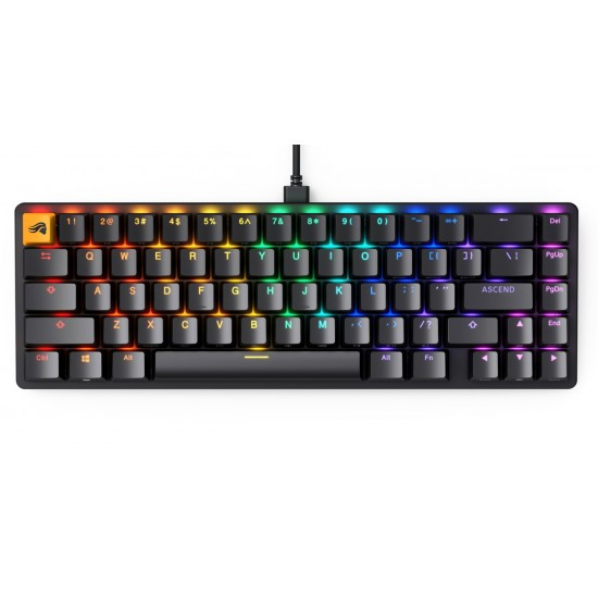 Glorious GMMK 2 65% Prebuilt ANSI Wired RGB Mechanical Gaming Keyboard (Arabic Layout) - Black