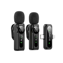 WIWU Wi-WM007 2in1 Wireless Lavalier Microphone with ANC and Lightning Port