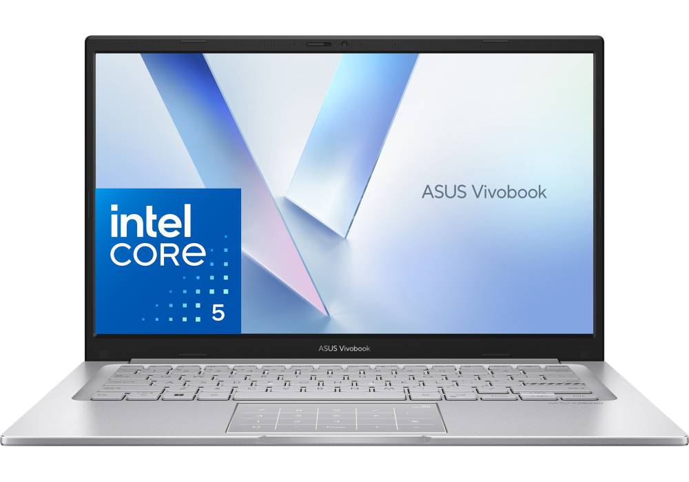 ASUS Vivobook 15 (F1504VA) Laptop, Intel Core 5 120U Processor, 8GB DDR5, 512GB SSD, Wi-Fi 6, Bluetooth 5.2, Sonic Master Audio, Cool Silver