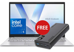 ASUS Vivobook 15 (F1504VA) Laptop Free Power Bundle, Intel Core 5 120U Processor, 16GB DDR5 (Customized), 512GB SSD, Wi-Fi 6, Bluetooth 5.2, Sonic Master Audio, Cool Silver, w/ Promate Bolt-20PD Universal 20000mAh 20W Power Bank