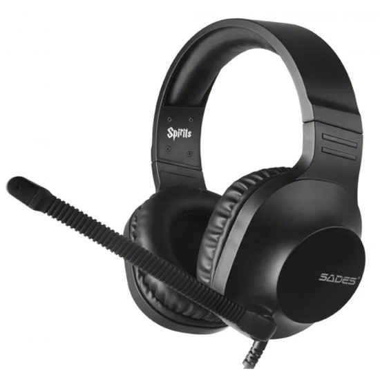 Sades Spirits Stereo Wired Gaming Headset - MultiColor - Black
